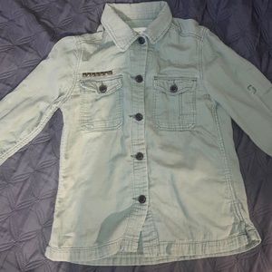 Green button up with collar